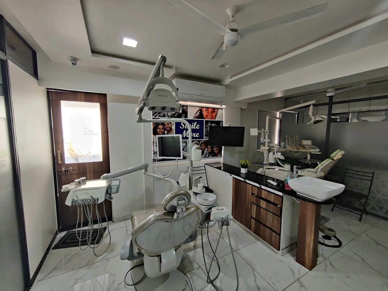The treatment suite at CDIC Smiles — modern dental chair and equipment